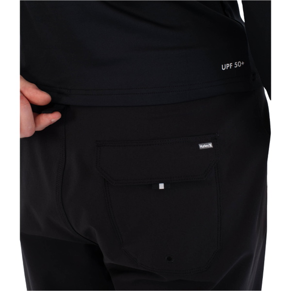 2026 Hurley Hombres Camiseta Sin Mangas De Lycra Slim Fit Icon Circle De Manga Larga MLEU00008 - Black